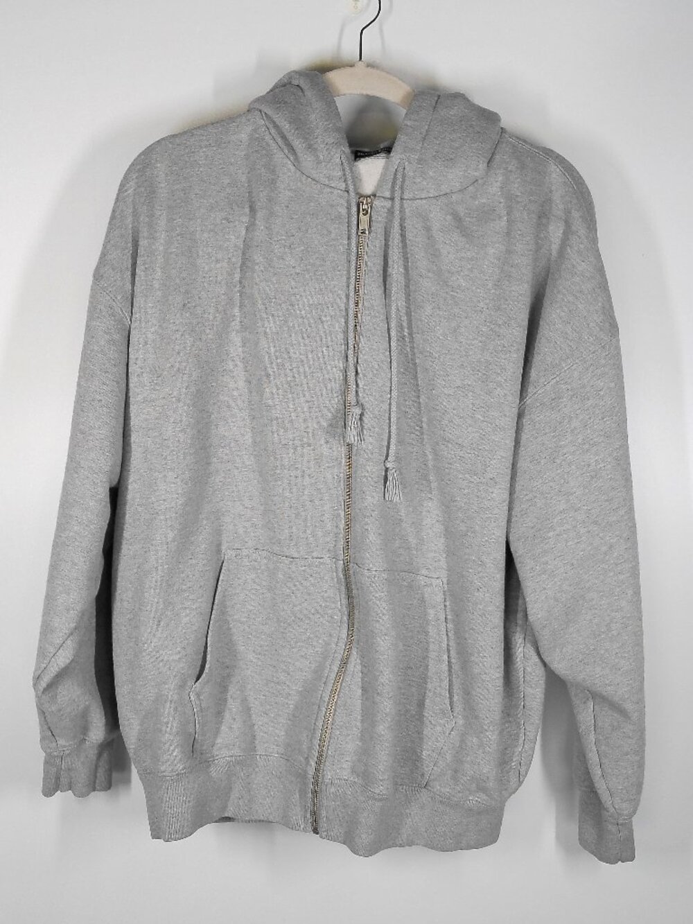 Brandy Melville Full Zip Sweatshirt Size 0S Heavyweight Lite Gray